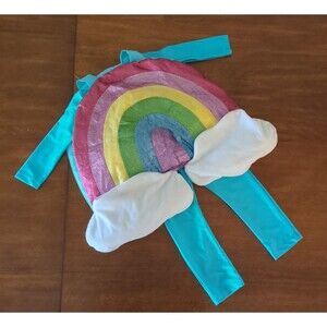 Pottery Barn Kids rainbow emoji costume Size 2/3 GUC
